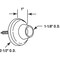 Prime-Line Wall Stop, 2-1/2 in. Outside Diameter, Stainless Steel Cover, 1-1/8 in.  (Single Pack) MP4540-1 - alternate 4